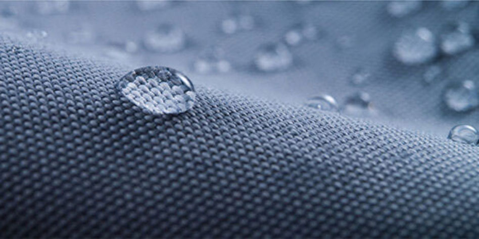 Water droplets on fabric