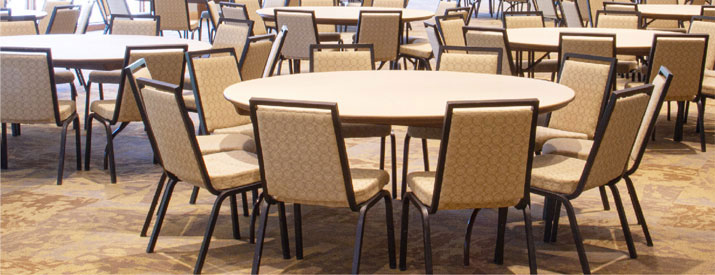 MityLite Tables and Chairs in Banquet
