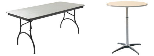 ABD 折叠桌和 ABS 鸡尾酒桌