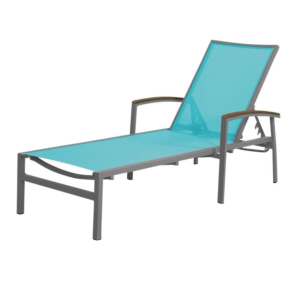 Magnolia Mesh Chaise Lounge with Arms