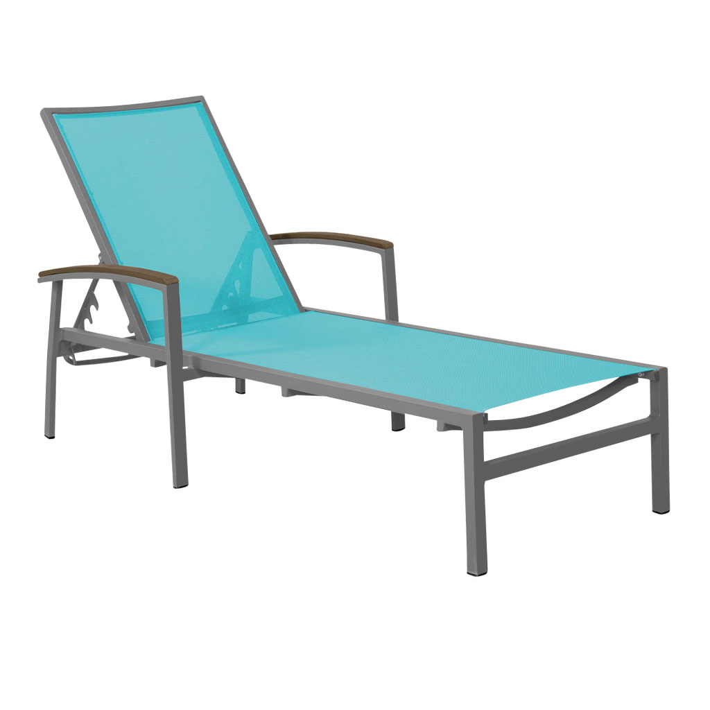 Magnolia Mesh Chaise Lounge with Arms Dimensions