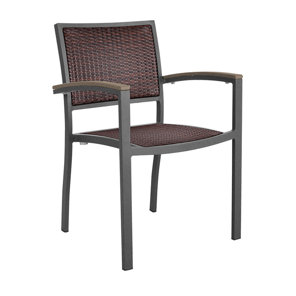 Magnolia Wicker Dining Chair with Arms