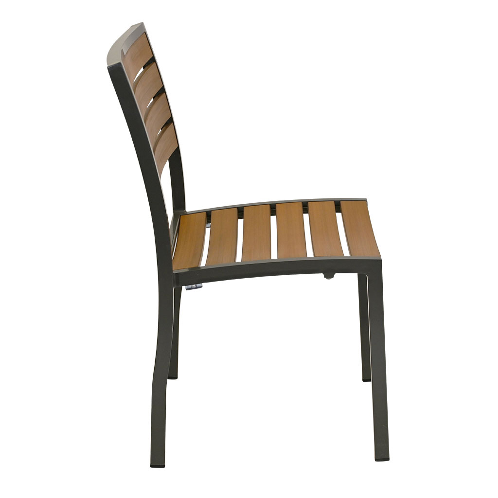 Magnolia Faux Teak Slat Side Chair