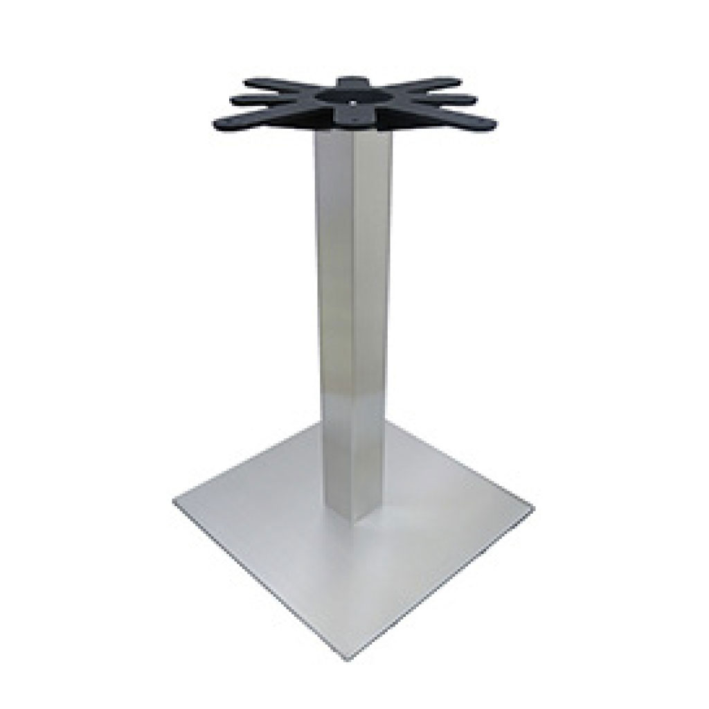 Square Stainless Steel Table Base with Square Column
