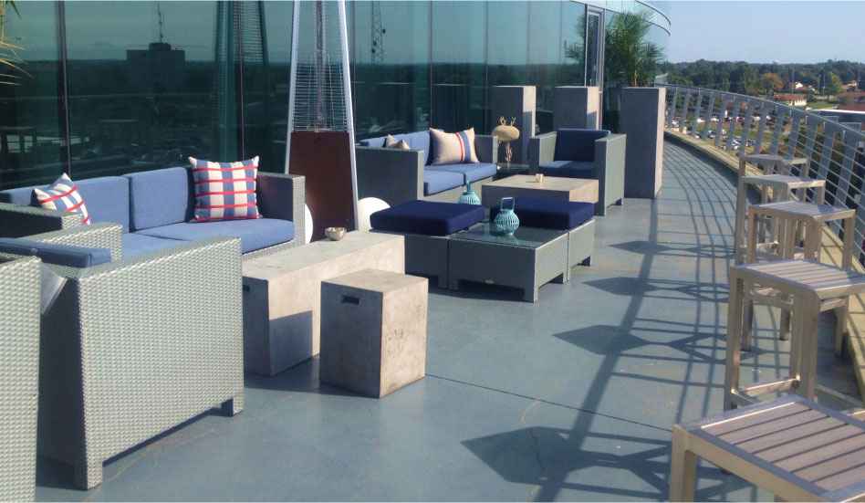 Outdoor Furniture Setup on Large Patio