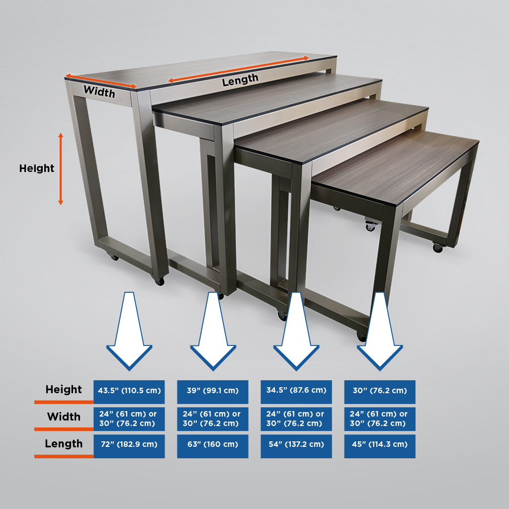 Nesting Table Dimensions