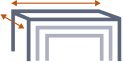 Diagrama de comprimento da tabela de aninhamento