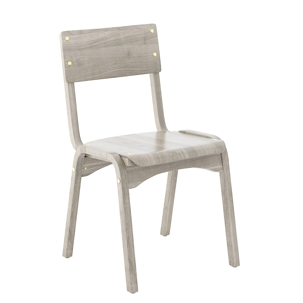 Carlo Stacking Chair No Upholstery Front 45 Angle