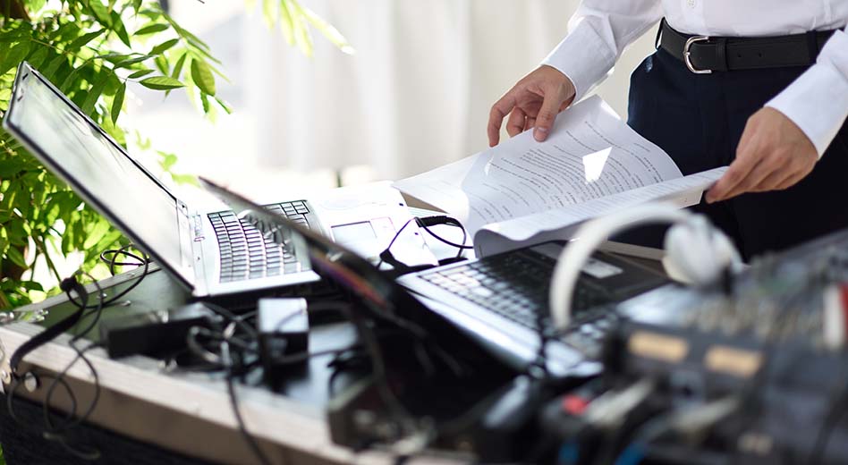 DJ booth at an event