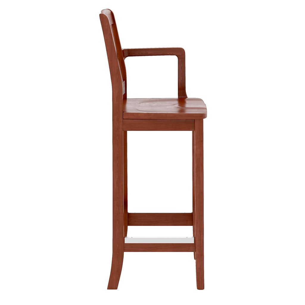 Bulldog Parlor Barstool with Upholstered Seat Side