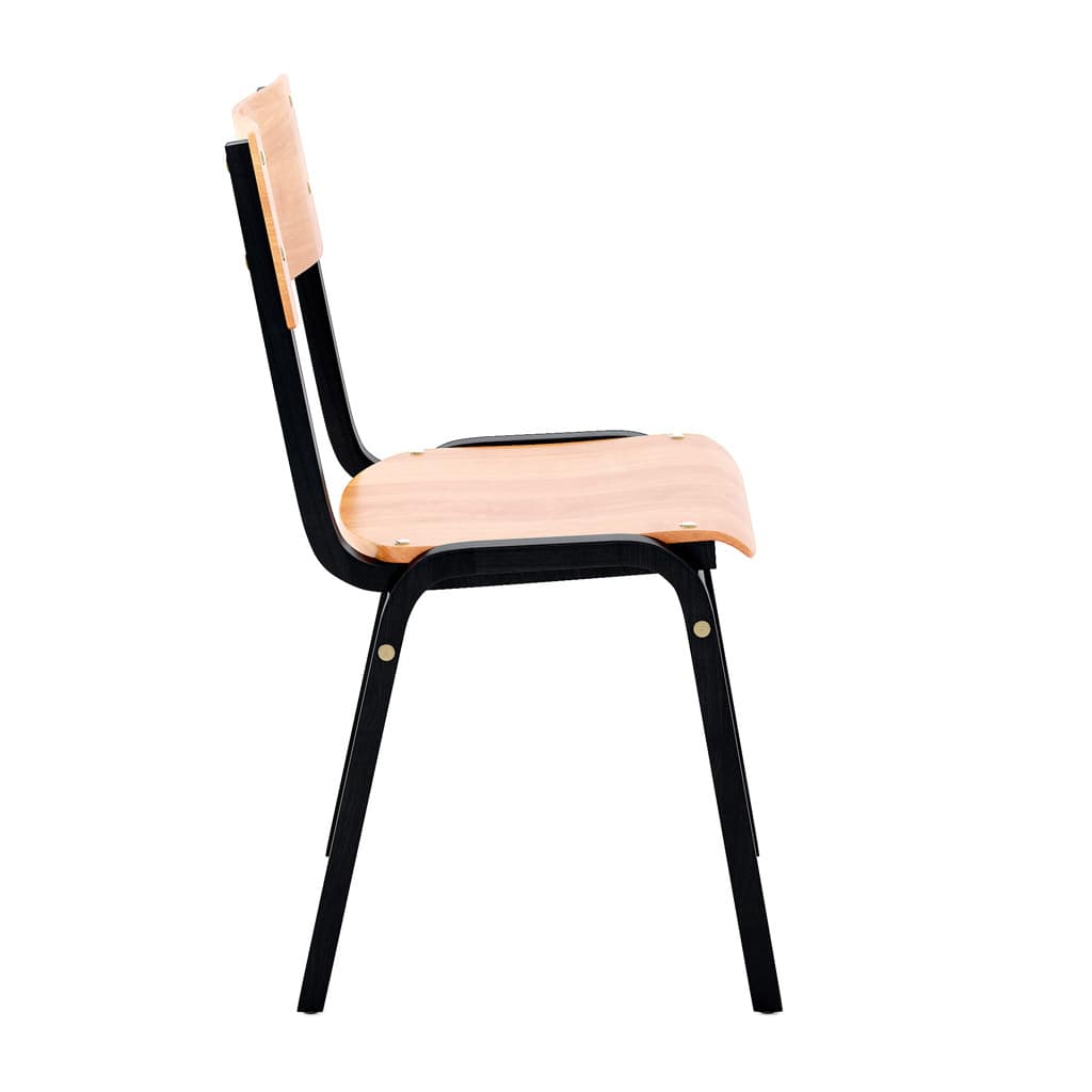 Carlo Stacking Chair with Standard Wild Cherry Stain Side