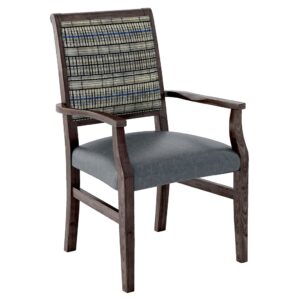 Hudson Accent Armchair with Plain Back Front 45 Angle