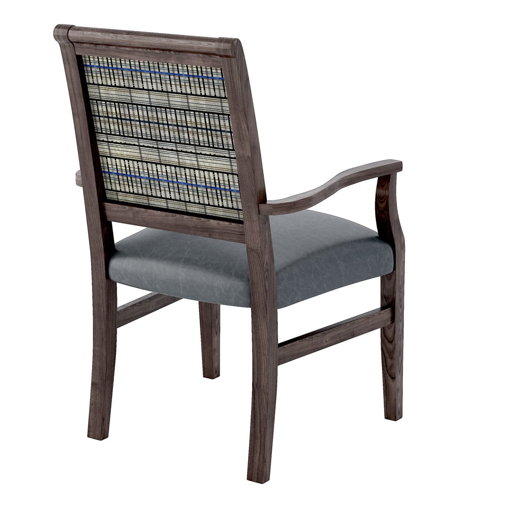 Hudson Accent Armchair with Plain Back Back 45 Angle