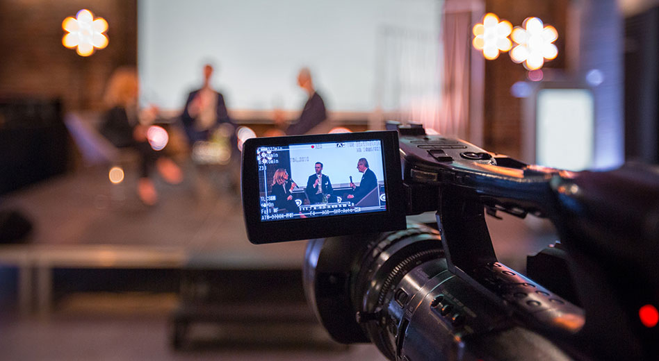 Stage set with lighting and cameras in place